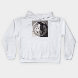 Black White & Gray Altered Ying Yang Kids Hoodie